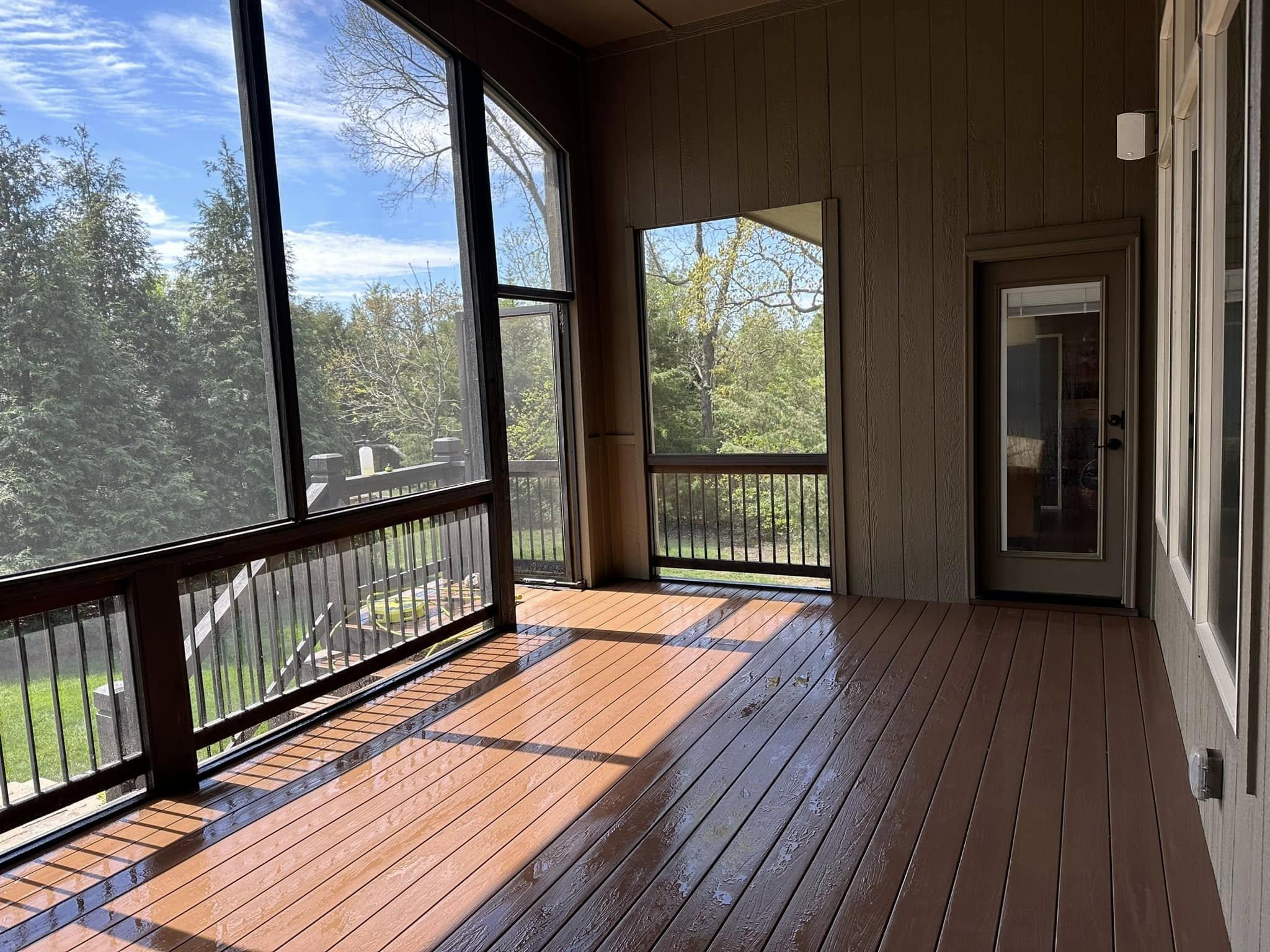 Deck boards after cleaning