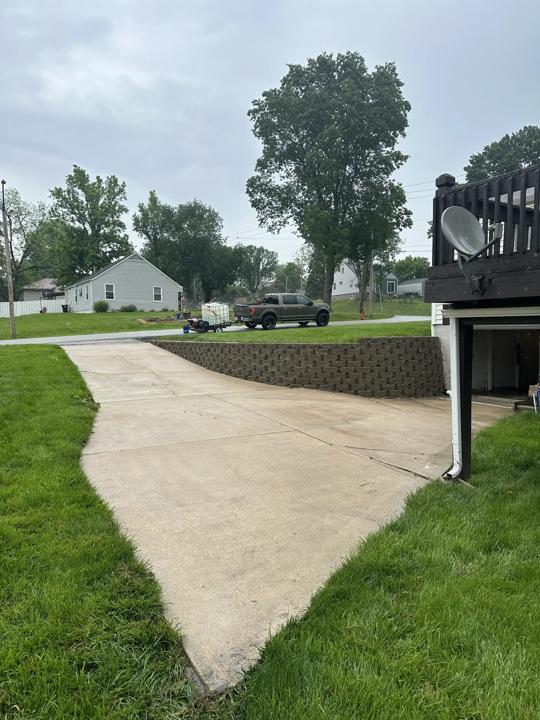 Driveway after cleaning