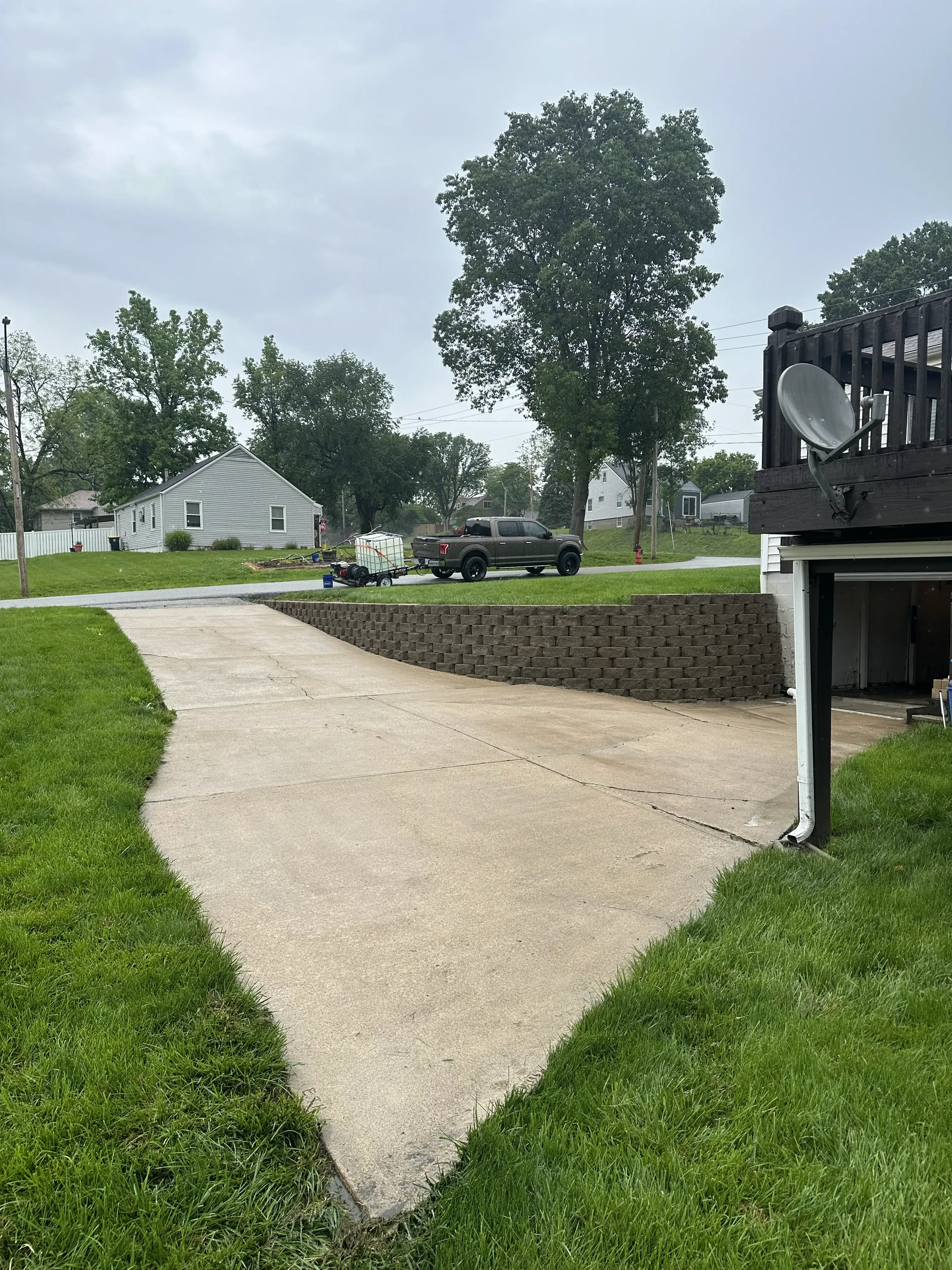 Driveway after cleaning