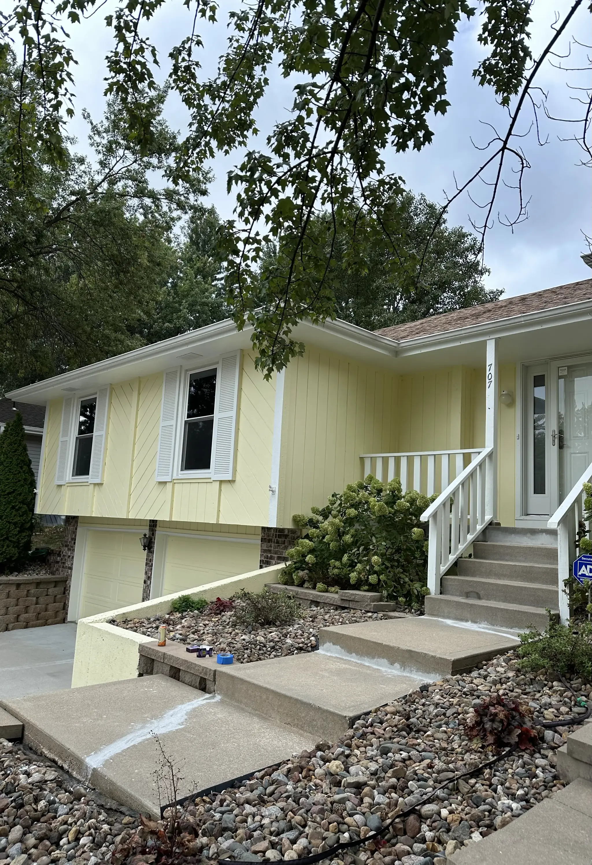 Walkway prep before cleaning